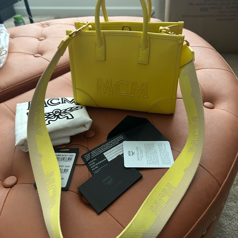 ***SOLD*** Mcm tote yellow